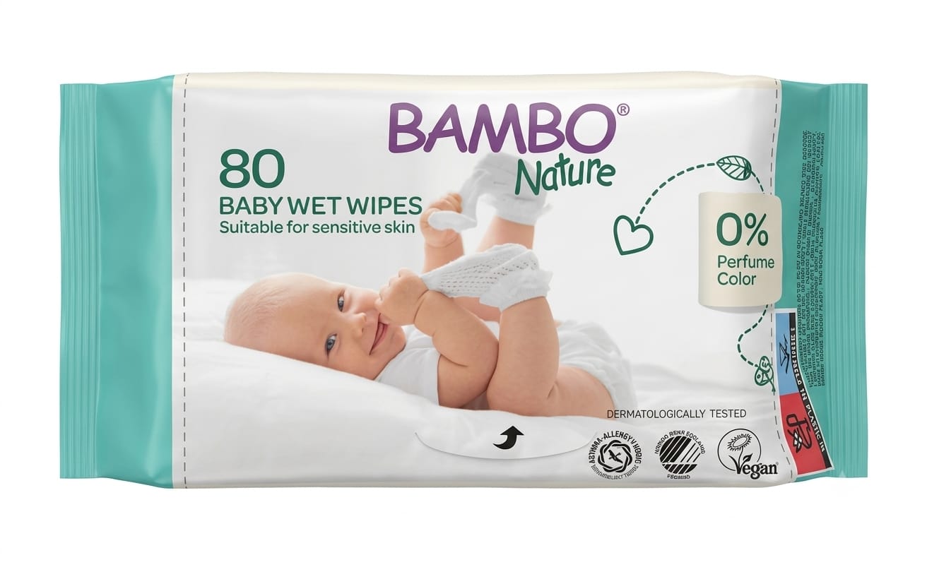 Bambo Nature Tovalloletes Humides per a nadó (80 unds.)