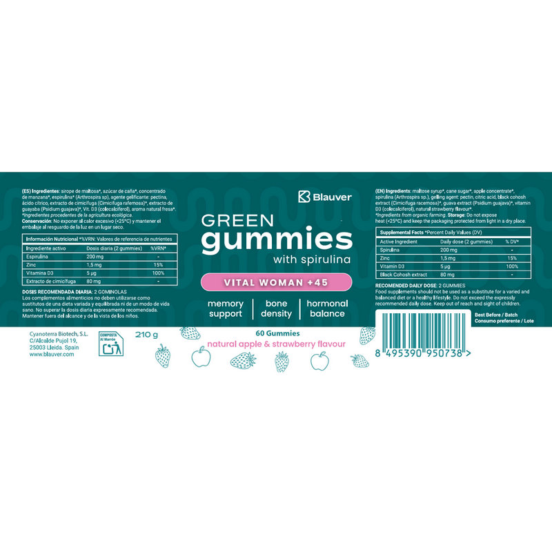 Vital Woman +45 (Green Gummies) - Imagen 2